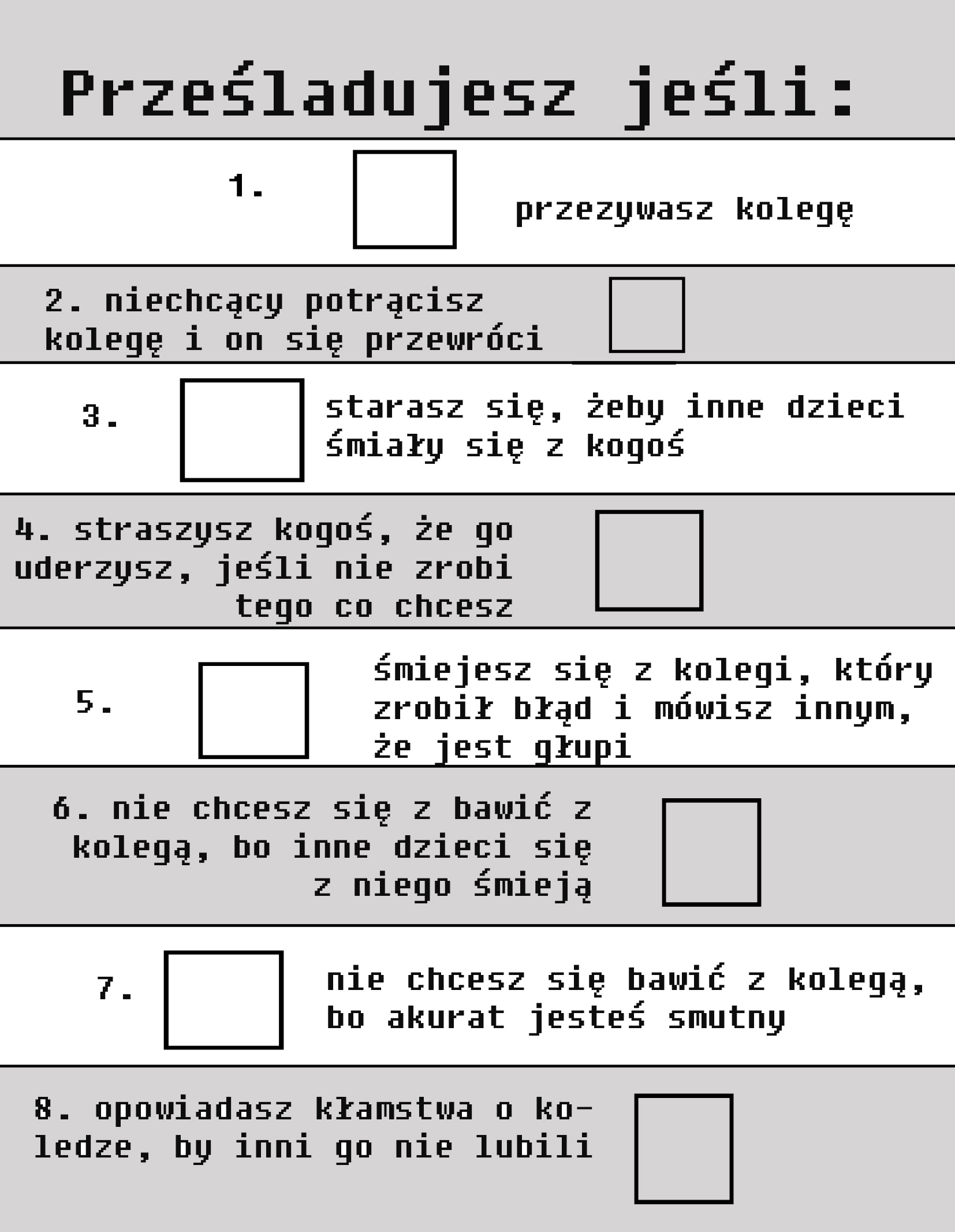 przesladujesz jesli